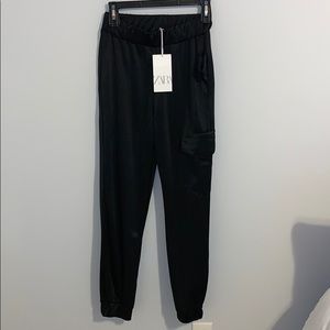 Zara satin joggers
